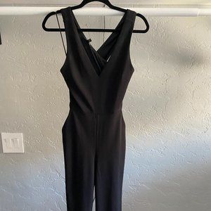 BLACK CROSS BACK WIDE LEG JUMPSUIT - NWOT